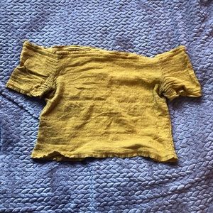 yellow crop top